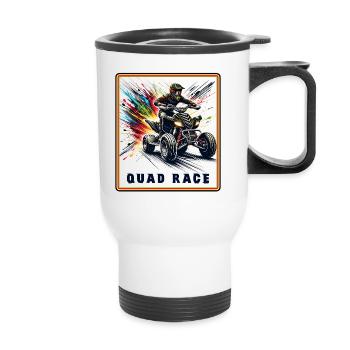 Quad Race – Speed Explosion - Thermal mug with handle - white - Front