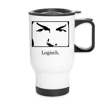 Logisch - Thermobecher mit Tragegriff - Weiß - Vorne
