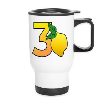 30th Birthday - Thirty - Thermal mug with handle - white - Front