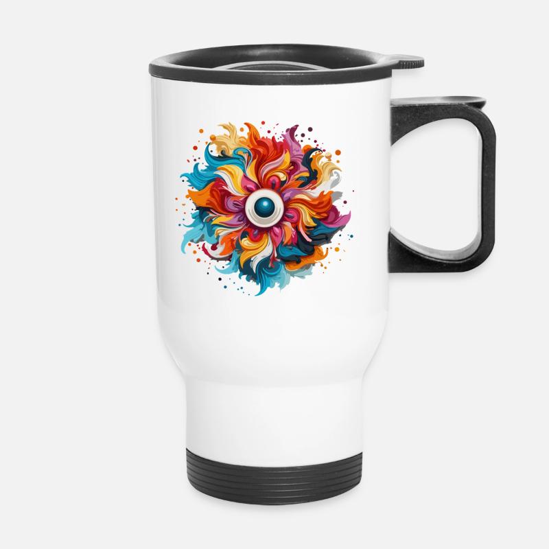 Color Eye - Thermal mug with handle - white