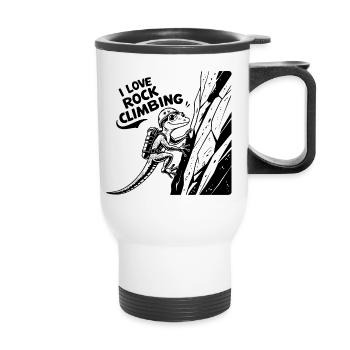 Escalade, escalade - Tasse isotherme avec poignée - blanc - Devant