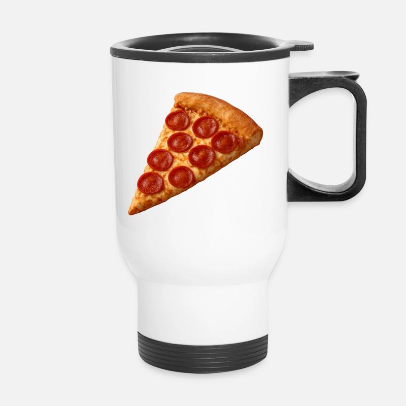 Pizza Salami - Tasse isotherme avec poignée - blanc