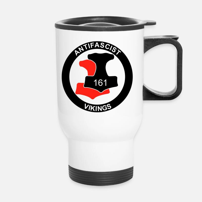 Antifa Vikings - Tasse isotherme avec poignée - blanc