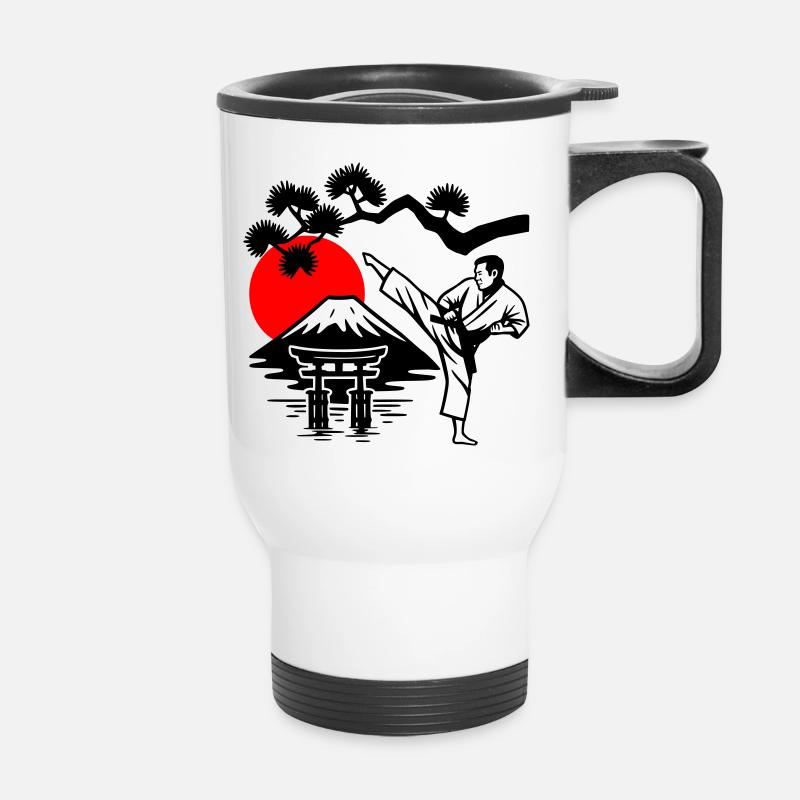 Karaté Nature - Tasse isotherme avec poignée - blanc