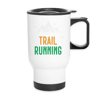 Trailrunning - Thermobecher mit Tragegriff - Weiß - Vorne