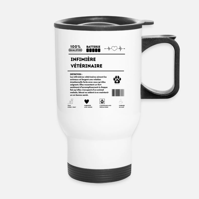 ASV_chien_chat_-1- - Thermal mug with handle - white