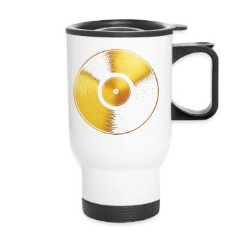 Collectionneur Vinyle Disque Or Vinyle - Tasse isotherme avec poignée - blanc - Devant