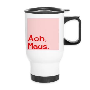 Oh Mouse nickname - Thermal mug with handle - white - Front