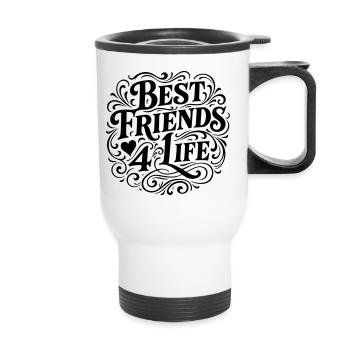 Best Friends Friendship - Thermal mug with handle - white - Front