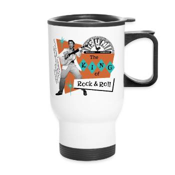 Elvis Presley The King Of Rock & Roll  - Thermobecher mit Tragegriff - Weiß - Vorne