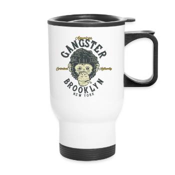 Brooklyn Gorilla Gangster - Thermobecher mit Tragegriff - Weiß - Vorne