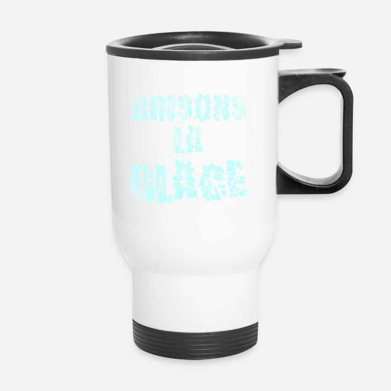 BRISONS LA GLACE !  - Thermal mug with handle - white