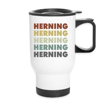 Herning - Danemark - Danemark - Scandinavie - Tasse isotherme avec poignée - blanc - Devant