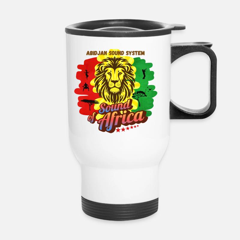 ABIDJAN SOUNDSYSTEM - Thermobecher mit Tragegriff - Weiß