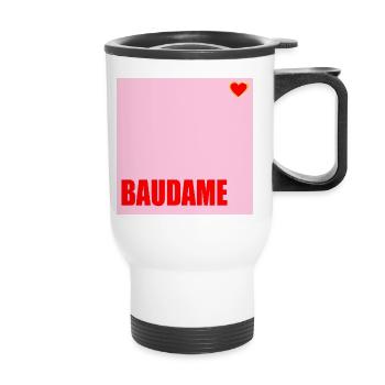 CLIENT BAUDAME HAUSBAU HERZ - Thermal mug with handle - white - Front