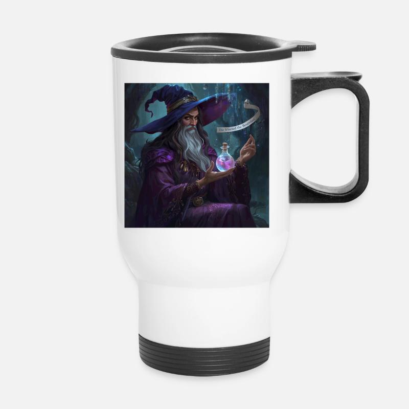 Forest Wizard and Vial - Thermal mug with handle - white