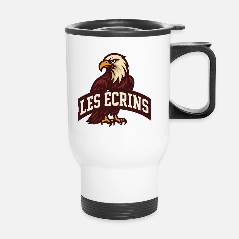 Eagle emblem Les Ecrins - Thermal mug with handle - white
