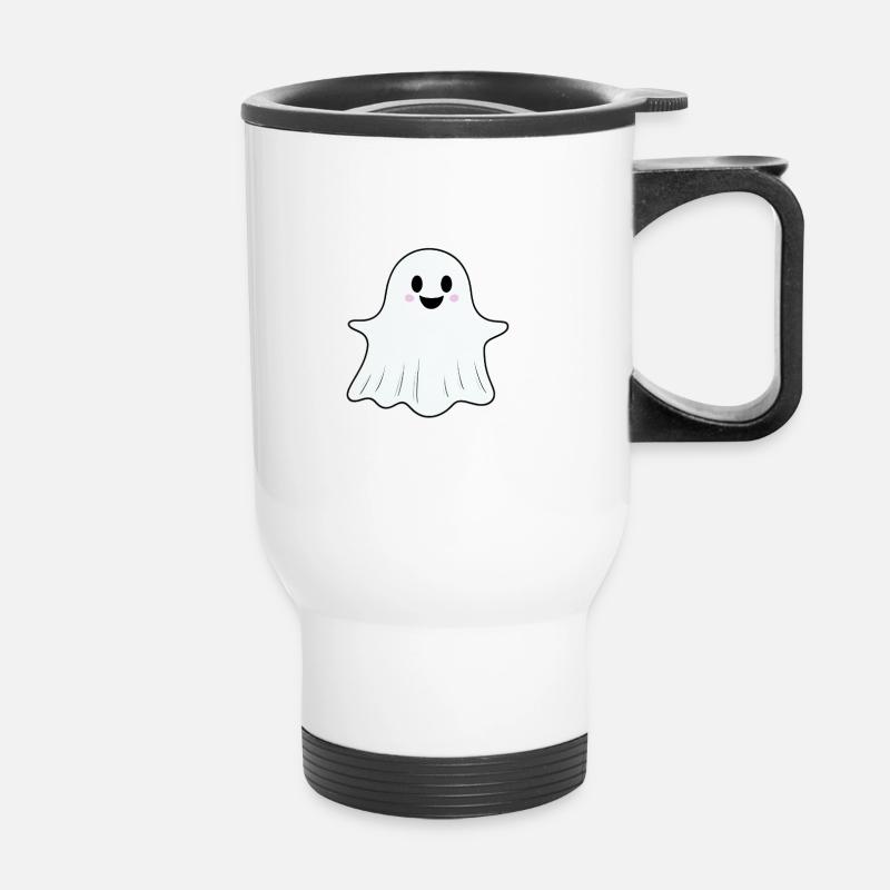 Cuddly Ghost Friend Cute Ghost - Thermal mug with handle - white