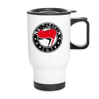 no pasaran 161 logo - Thermobecher mit Tragegriff - Weiß - Vorne