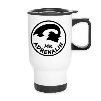 Mr. Adrenaline Race - Thermal mug with handle - white - Front
