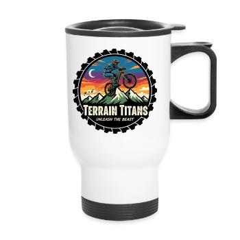 Terrain Titans MTB Unleashed - Thermal mug with handle - white - Front