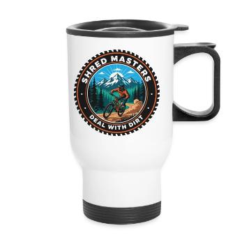 Shred Masters Mountain Ride MTB - Thermal mug with handle - white - Front