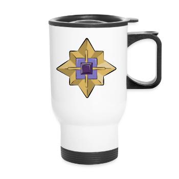 86: Sirin Brooch - Thermal mug with handle - white - Front