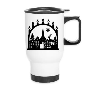 Schwibbogen Scandinavia - Thermal mug with handle - white - Front