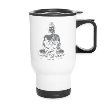 River of Flow Buddha Quote Tee - Thermal mug with handle - white - Front