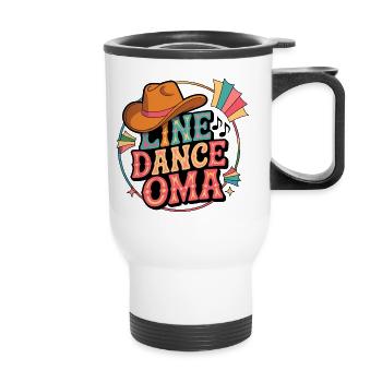 Line Dance Granny Retro - Thermal mug with handle - white - Front