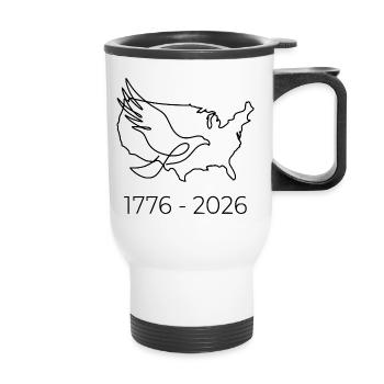 1776-2026 USA Semiquincentennial 250th - Thermal mug with handle - white - Front