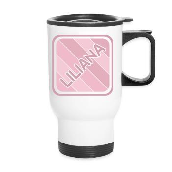 Geschenk für Liliana - Thermobecher mit Tragegriff - Weiß - Vorne