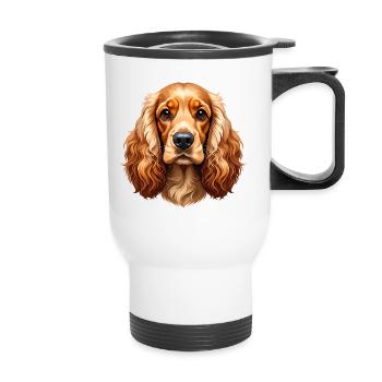Cocker Spaniel - Tasse isotherme avec poignée - blanc - Devant