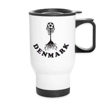 Arbre du football du Danemark - Tasse isotherme avec poignée - blanc - Devant