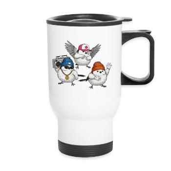 Ambiance de rue Bird Crew - Tasse isotherme avec poignée - blanc - Devant