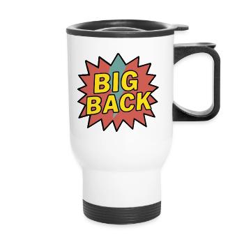 Big Back - Thermal mug with handle - white - Front