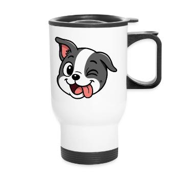 Boston - Espiègle - Tasse isotherme avec poignée - blanc - Devant