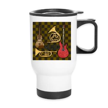 Musical instruments - Thermal mug with handle - white - Front
