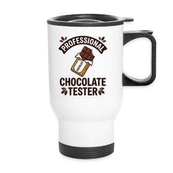 Chocolate Bar Chocolate Bar Baking - Thermal mug with handle - white - Front
