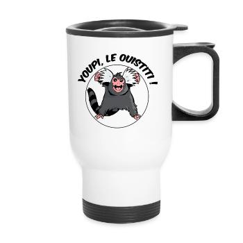Youpi, le ouistiti ! - Tasse isotherme avec poignée - blanc - Devant