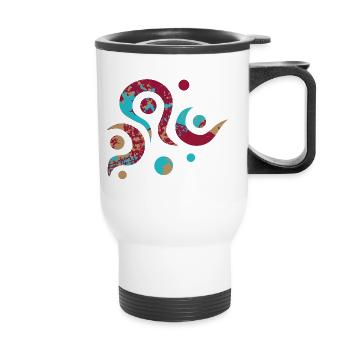 Yoga design_18 - Thermal mug with handle - white - Front