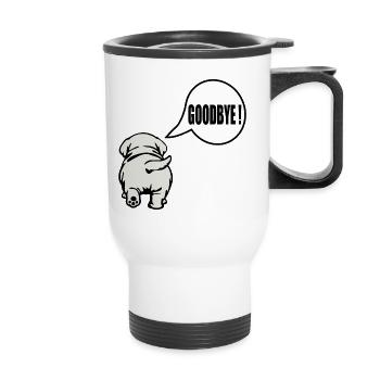 Goodbye Dog Farewell - Thermal mug with handle - white - Front