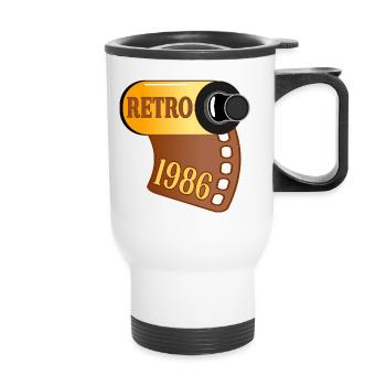 Birthday 1986 Photography - Thermal mug with handle - white - Front