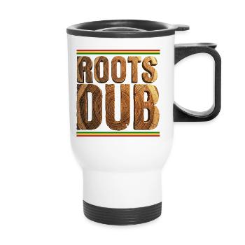 Roots Dub Reggae Wood - Tasse isotherme avec poignée - blanc - Devant