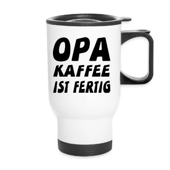 Opa - Thermobecher mit Tragegriff - Weiß - Vorne