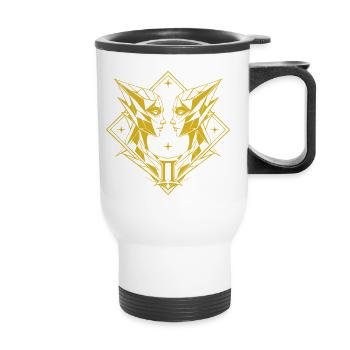 Gémeaux – Dualité et Équilibre - Tasse isotherme avec poignée - blanc - Devant