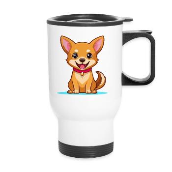 Chihuahua (bande dessinée) - Tasse isotherme avec poignée - blanc - Devant