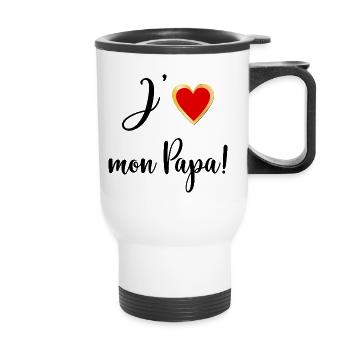Love Baby Daddy - Thermal mug with handle - white - Front