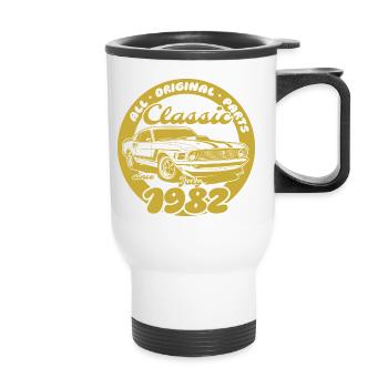 44e anniversaire - Classic Musclecar 07/1982 - Tasse isotherme avec poignée - blanc - Devant