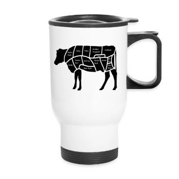 Beef - Thermobecher mit Tragegriff - Weiß - Vorne